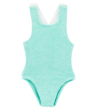 Lara bow-detail ruffled swimsuit | Hunza G Kids