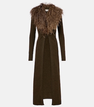 Cardigan en laine à plumes | Blumarine