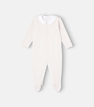 Baby Tilouan cotton-blend velvet onesie | Bonpoint