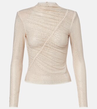 Gathered rhinestone top | Self-Portrait