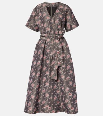 Lunetta floral taffetta midi dress | Markarian