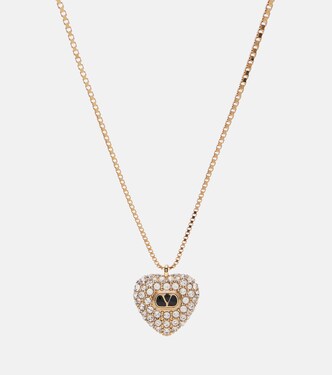 Cœur Royal embellished pendant necklace | Valentino