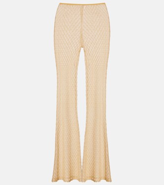 Open-knit lamé flared pants | Missoni