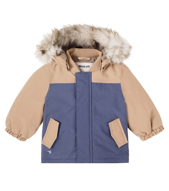 Baby Kasper colorblocked ski jacket | Wheat