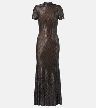 Embellished midi dress | Self-Portrait