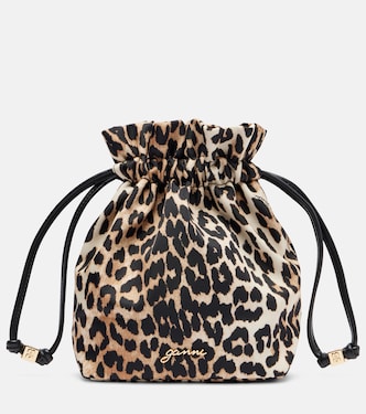 Bou leopard-print pouch | Ganni