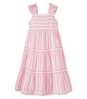 Ruffled striped cotton dress | Tartine et Chocolat