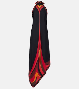 Fari halterneck silk twill midi dress | Pucci