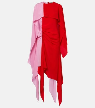 Robe midi en soie à cape | JW Anderson