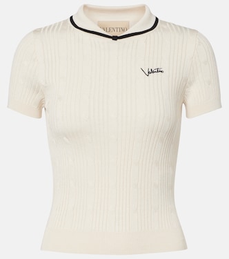 Logo cotton-blend top | Valentino