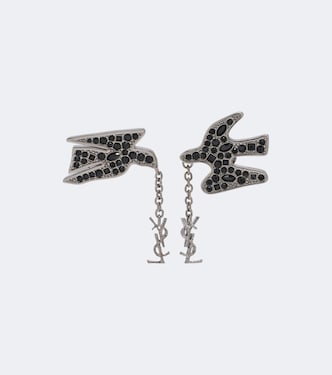 Cassandre crystal-embellished earrings | Saint Laurent