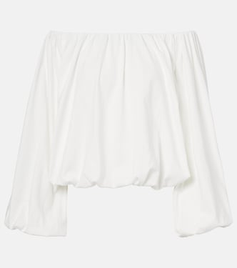 Soft Volume cotton poplin off-shoulder top | Dorothee Schumacher