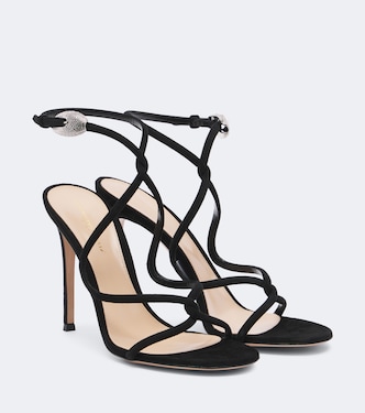 Jungle Mamba embellished suede sandals | Gianvito Rossi