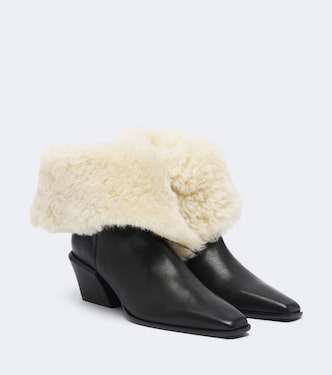 Ankle Boots Bettina aus Leder mit Shearling | Paris Texas