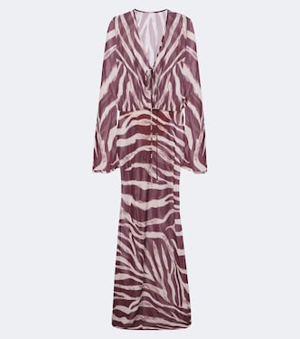 Nema zebra-print maxi dress | Bananhot