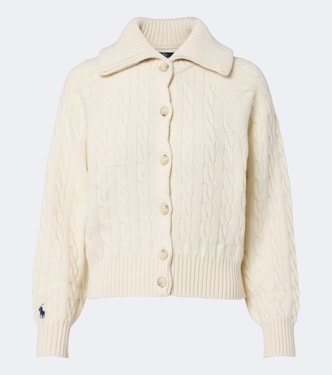 Cable-knit wool and cashmere cardigan | Polo Ralph Lauren