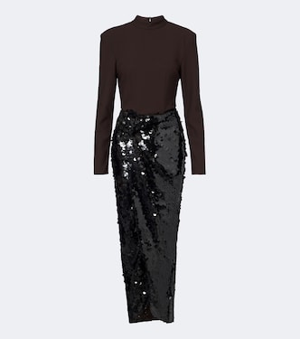 Gathered sequined cocktail dress | Rotate