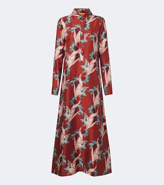 Chemise Swing printed silk shirt dress | La DoubleJ