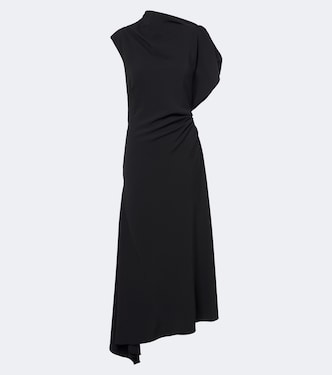 Brett asymmetric crêpe maxi dress | Veronica Beard