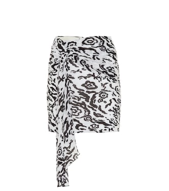 Minifalda de chifón estampada | Self-Portrait