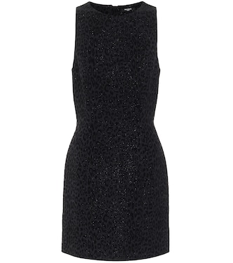 Robe en jacquard de velours à motif léopard | Balmain