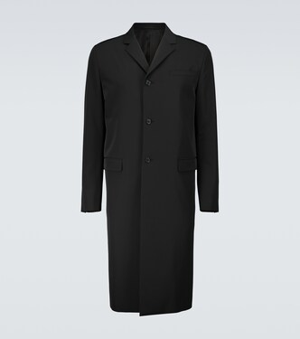 Single-breasted technical overcoat | Prada