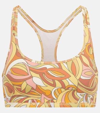 Printed racerback sports bra | Tory Sport