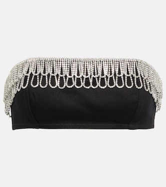 Verziertes Bandeau-Top aus Baumwoll-Twill | Rotate