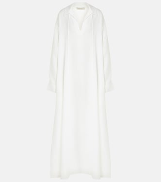 Linen midi dress | Asceno