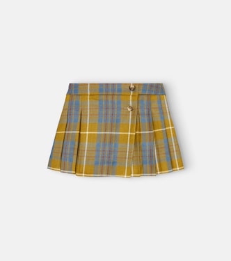 Talissa checked pleated wool skirt | Bonpoint