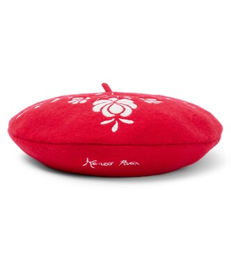 Embroidered wool-blend beret | Kenzo Kids