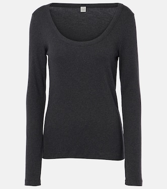 Ribbed-knit cotton-blend jersey top | Toteme