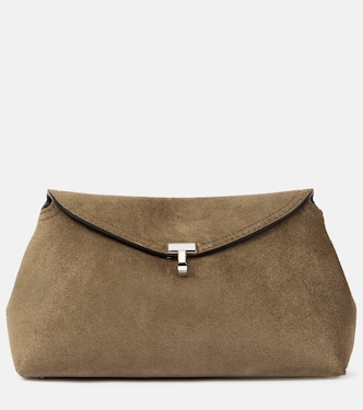 T-Lock suede clutch | Toteme