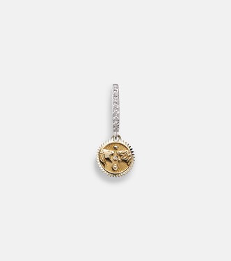 Boucle d'oreille unique Strength Mini en or 18 ct et diamants | FoundRae