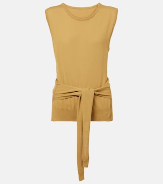 Knitted tie-detail cotton top | Lemaire