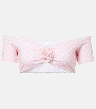 Stefani polka-dot crop top | Bananhot