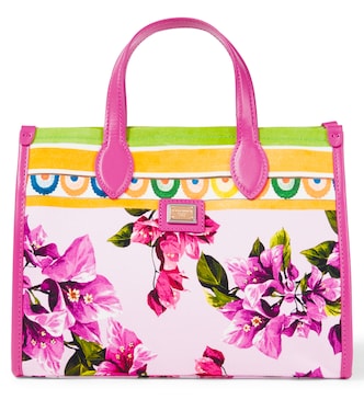 Taormina floral canvas tote bag | Dolce&Gabbana Kids