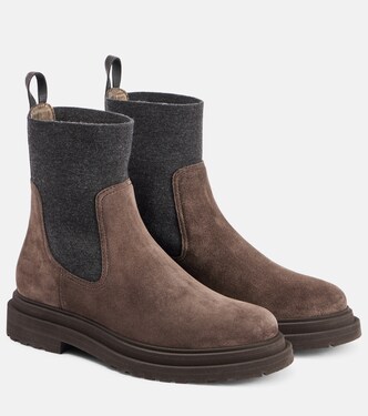 Suede ankle boots | Brunello Cucinelli