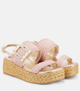 Espa 60 raffia platform sandals | Roger Vivier