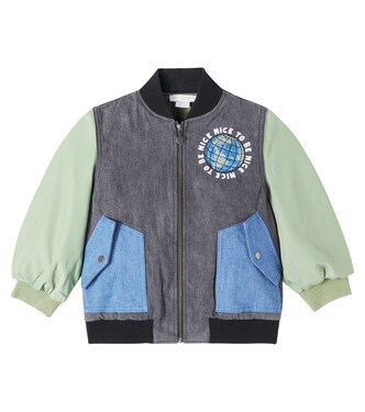 Paneled denim bomber jacket | Stella McCartney Kids