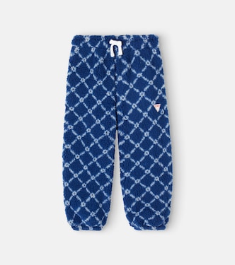 Pantalon de survêtement en shearling synthétique à fleurs  | Tinycottons
