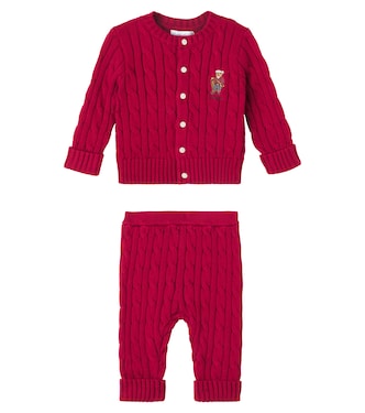 Baby cotton cardigan and pants set | Polo Ralph Lauren Kids