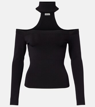 Off-Shoulder-Top Lila aus Rippstrick | Simkhai