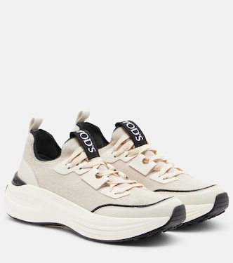 Leather-trimmed sneakers | Tod's