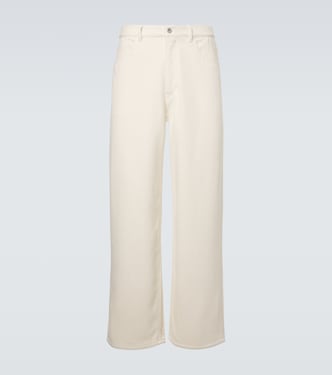 Silk denim wide-leg pants | Auralee