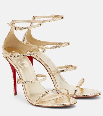 Millenium snake-effect leather sandals | Christian Louboutin