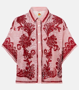 Arabesc embroidered cotton shirt | Farm Rio