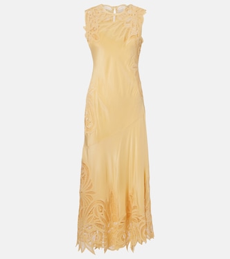 Idra lace-trimmed silk maxi dress | Ulla Johnson