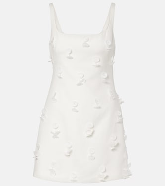 Calinn floral-appliqué linen-blend minidress | Simkhai