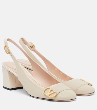 Veeside VLogo leather slingback pumps | Valentino Garavani